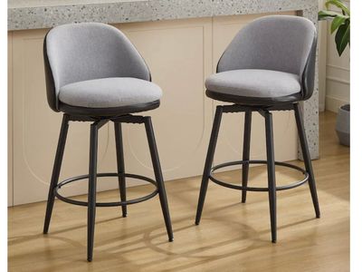 Swivel bar stool set of 2