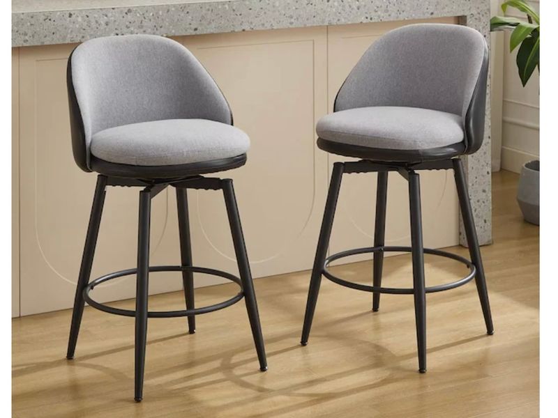 Swivel bar stool set of 2