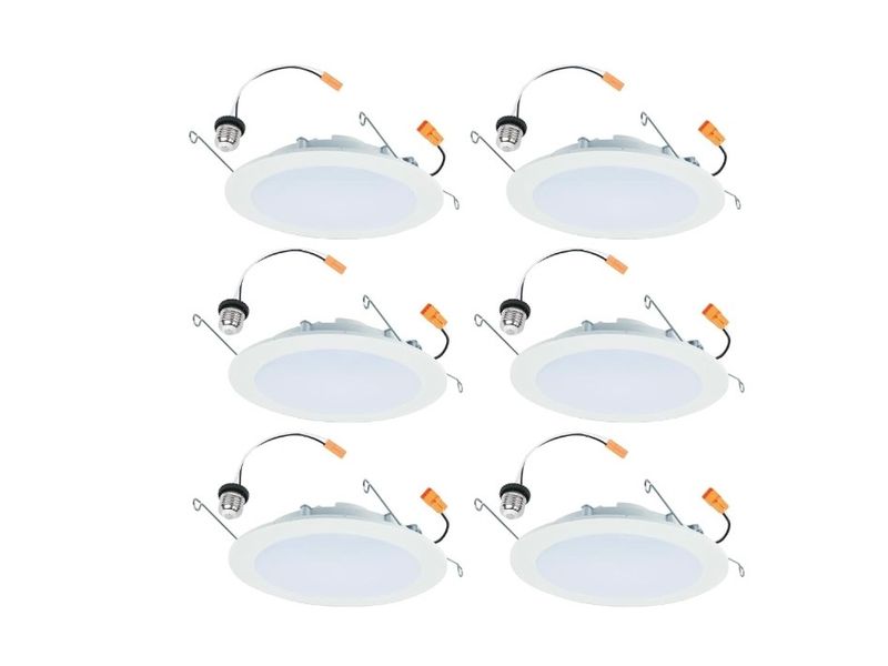 HALO 6-Inch Slim LED Trim, Indoor/Outdoor, Dimmable - 6-Pack