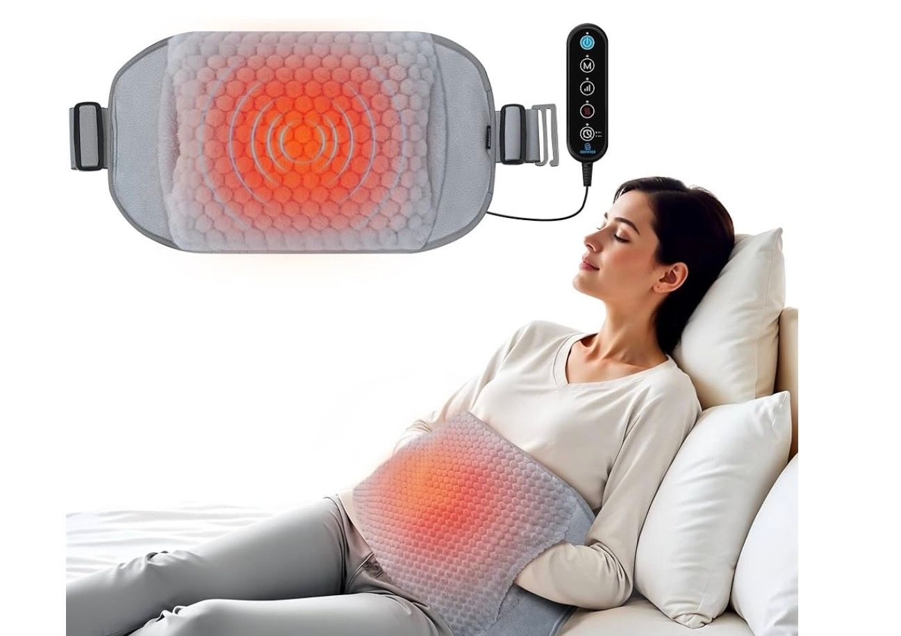 Heating Pad with Massager,Auto Shut Off,Grey