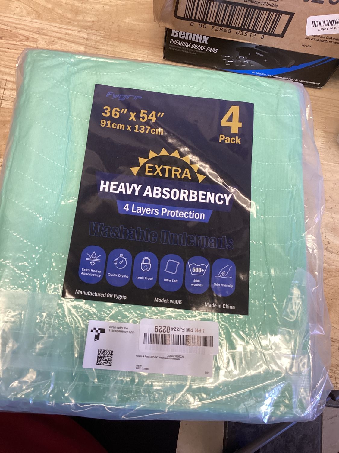 4 Pack 36” x 54” Extra Heavy Absorbency Washable Underpads, Waterproof Nursing Pads Incontinence Bed Pads, Reusable Washable Pee Pads for Dogs, Diaper Changing &amp; Adults, Mattress Protector