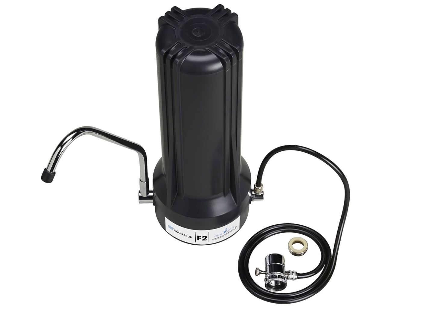 Home Master TMJRF2-BK Jr F2 Jr F2 Multi-stage Countertop Water Filter System, 500 gallon replaceable, Filters Fluoride Chlorine Chemicals Pesticides and more up to 93%