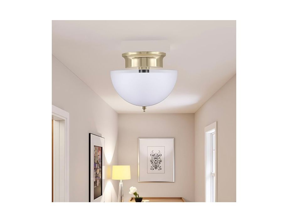 Clip-on Dome Shade for A-Type Bulb Indoor Location Light Fixtures/White - 2Pack