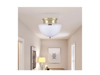 Clip-on Dome Shade for A-Type Bulb Indoor Location Light Fixtures/White - 2Pack