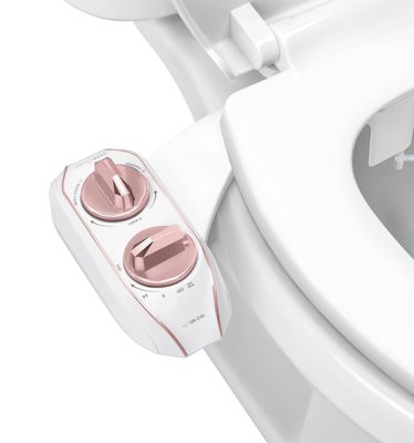 LUXE Bidet NEO 185 Plus - Dual Nozzle, Non-Electric Bidet Attachment for Toilet Seat, Patented Slide-In Install, 360° Self-Clean, EZ-Lift to Clean, Feminine & Rear Wash (Rose Gold)
