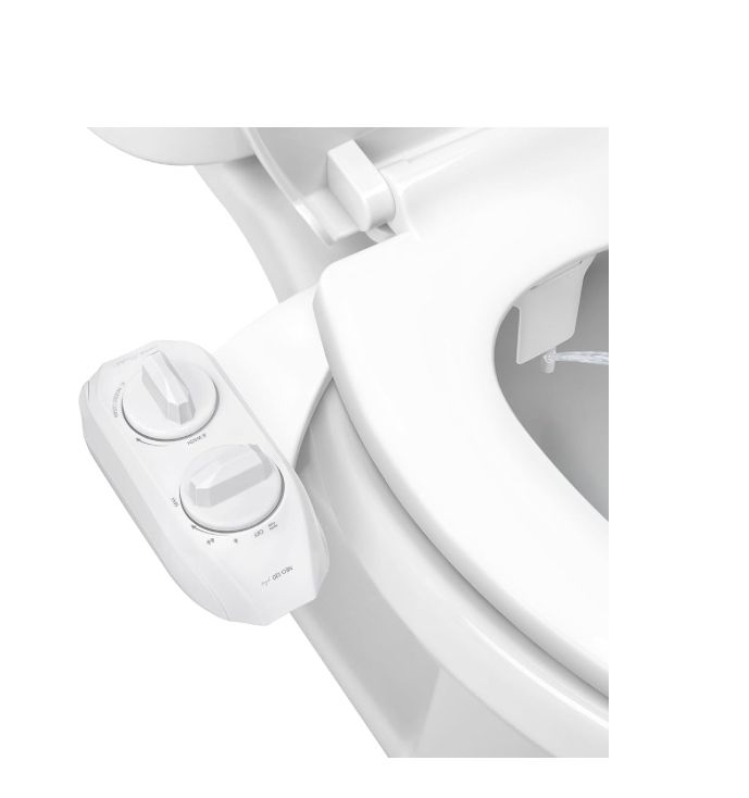 LUXE Bidet NEO 185 Plus - Dual Nozzle, Non-Electric Bidet Attachment (White)