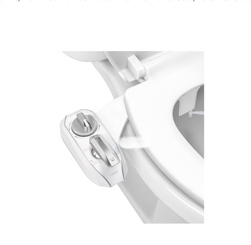 LUXE Bidet NEO 320 Plus - Warm Water, Dual Nozzle, Non-Electric (Chrome)