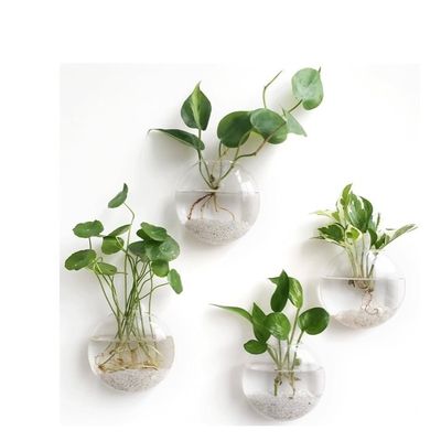 Mkono Wall Hanging Planter Glass Vase, Set of 4