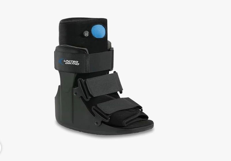 United Ortho Short Air Cam Walker Fracture Boot, Small, Black
