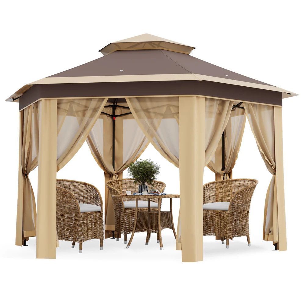 13'x13' Hexagonal Pop-Up Gazebo Tent
