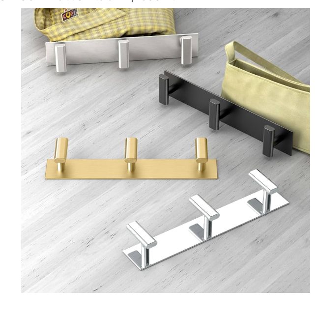 Gatco Elevate All Modern Décor Rectangle Triple Hook- Matte Black