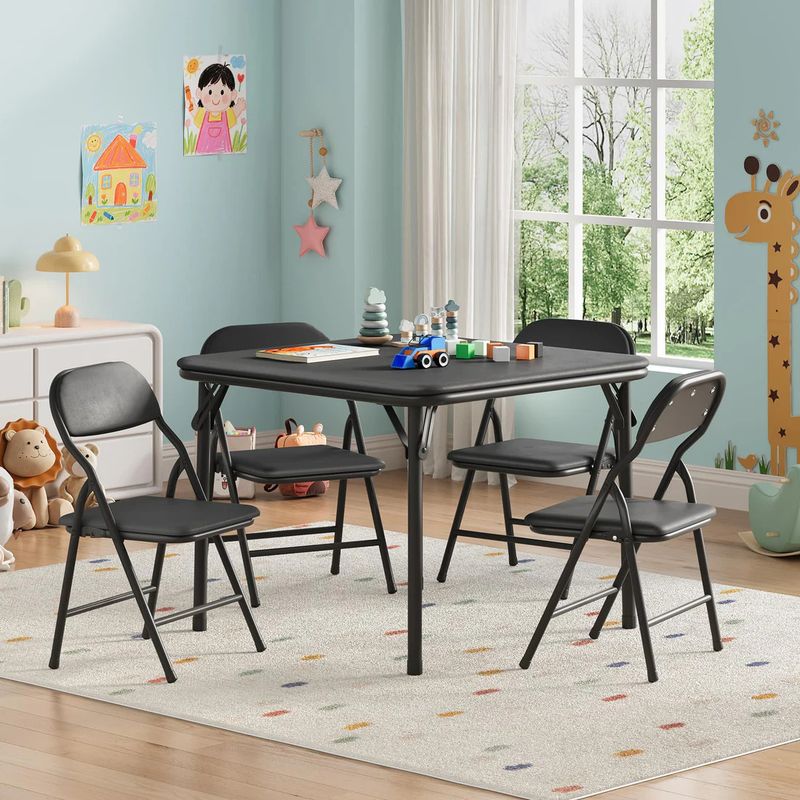 Kids Folding Table and 4 Chairs Set