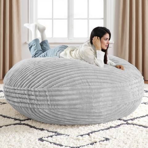 5-foot Round Plush Bean Bag Chair Lounge