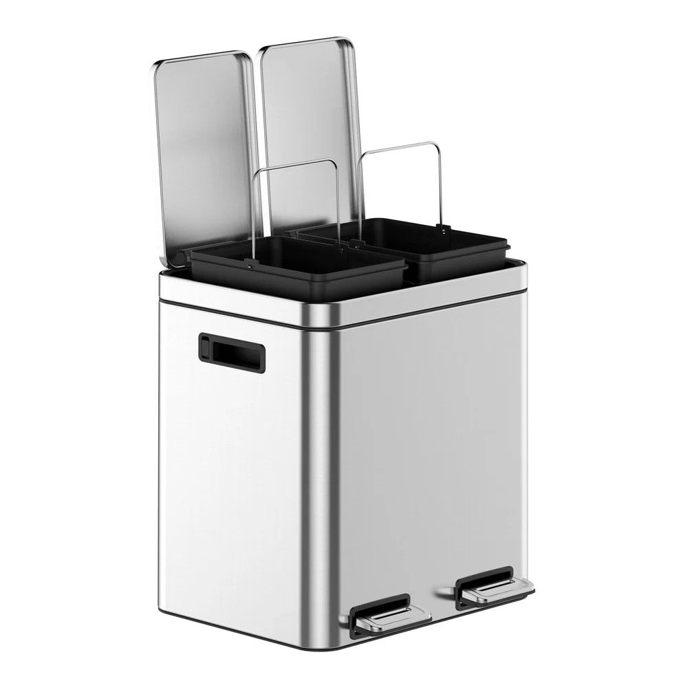 8 Gallons Rectangular Recycling Trash Can