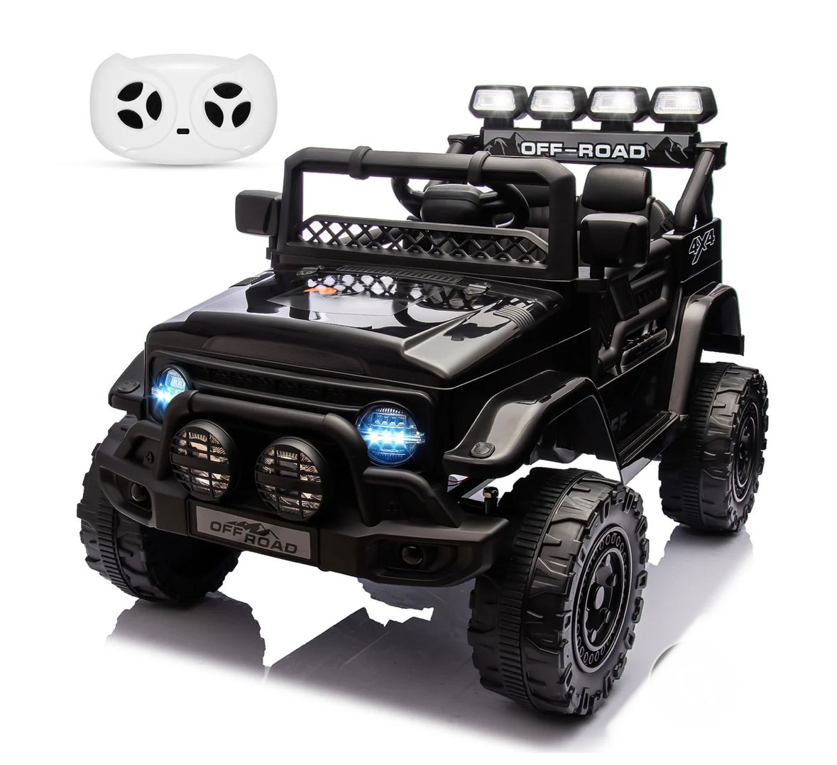 12v kids ride on truck with remote - black
