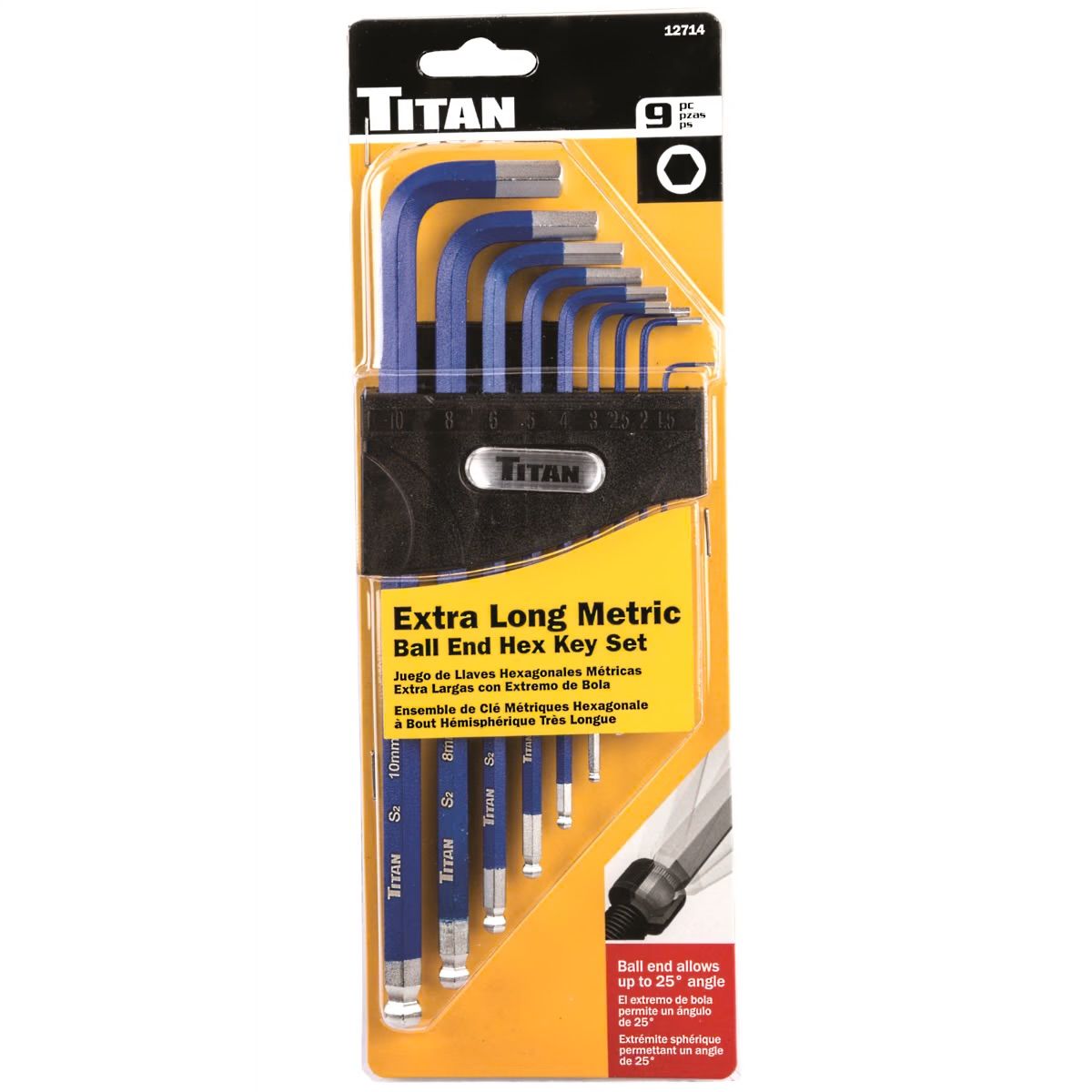 Titan 13 PC hex key set - Metric