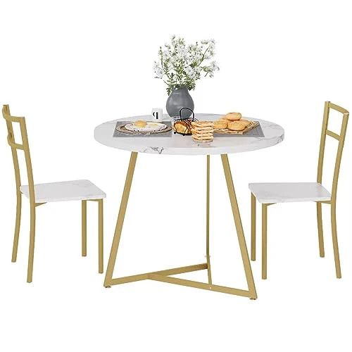 Round Dining Table Set for 2