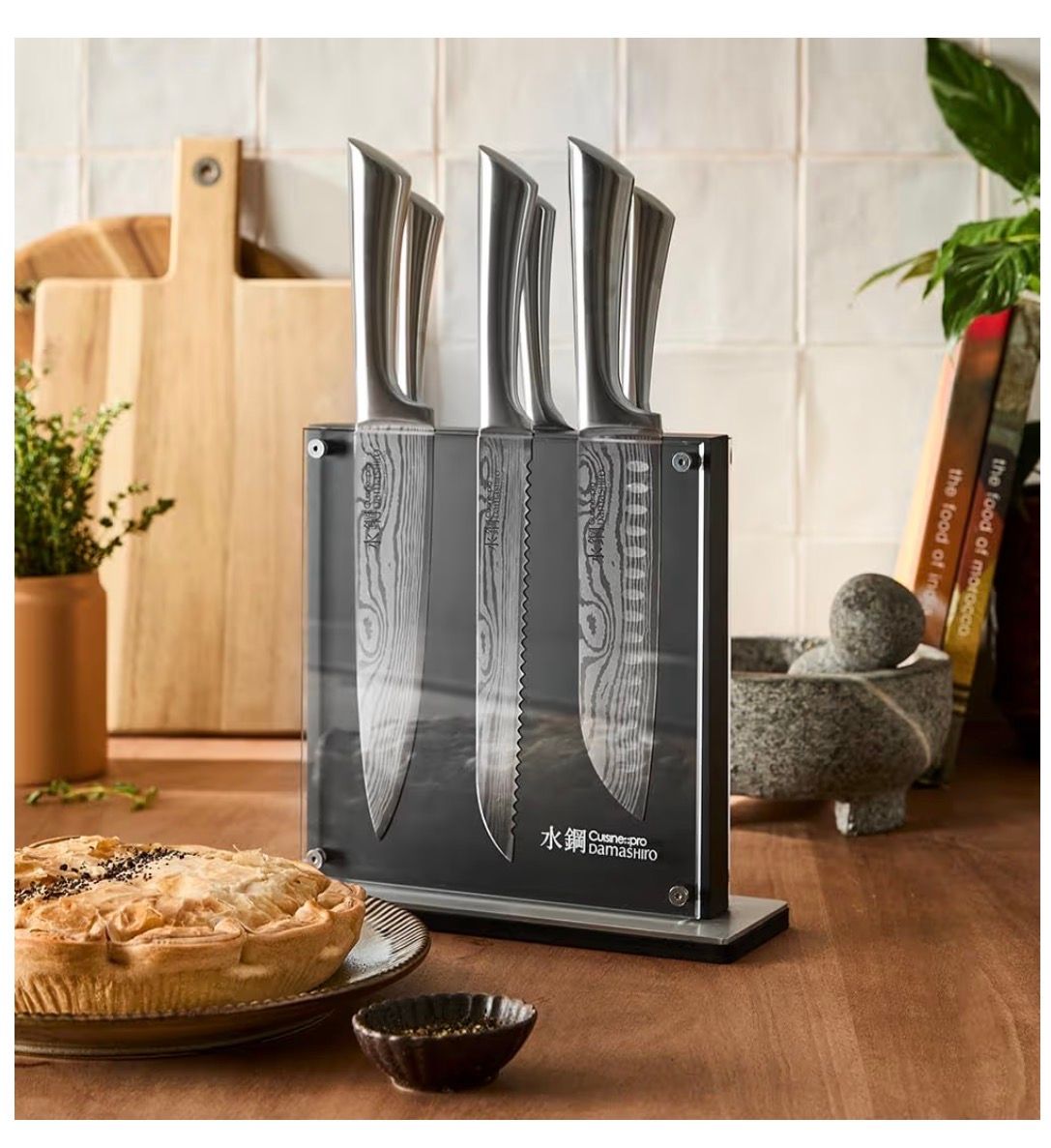 Cuisine::pro Damashiro Knife Block (Kumi, 7-Piece pro Chef Knife Set)