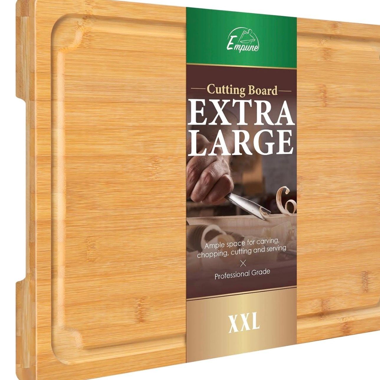 2XLarge Cutting Board, 20" Bamboo Cutting Board