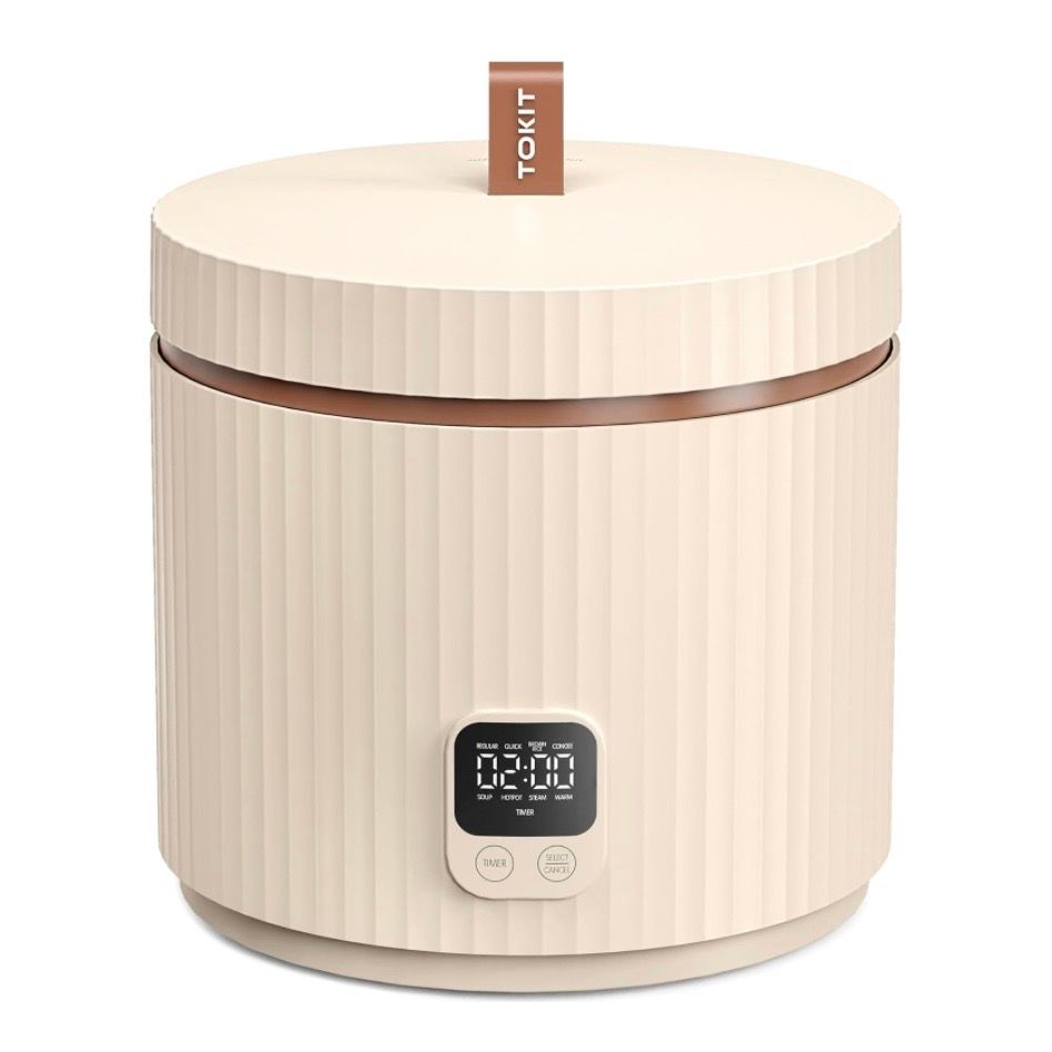 TOKIT Rice Cooker Small 3 Cup Uncooked /6 Cup Cooked