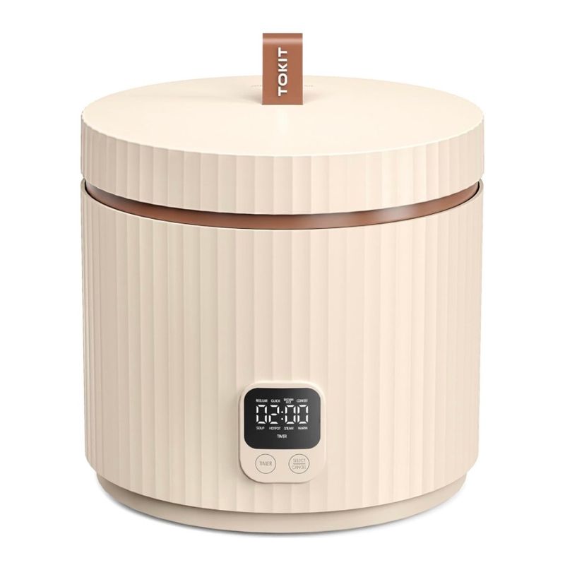 TOKIT Rice Cooker Small 3 Cup Uncooked /6 Cup Cooked