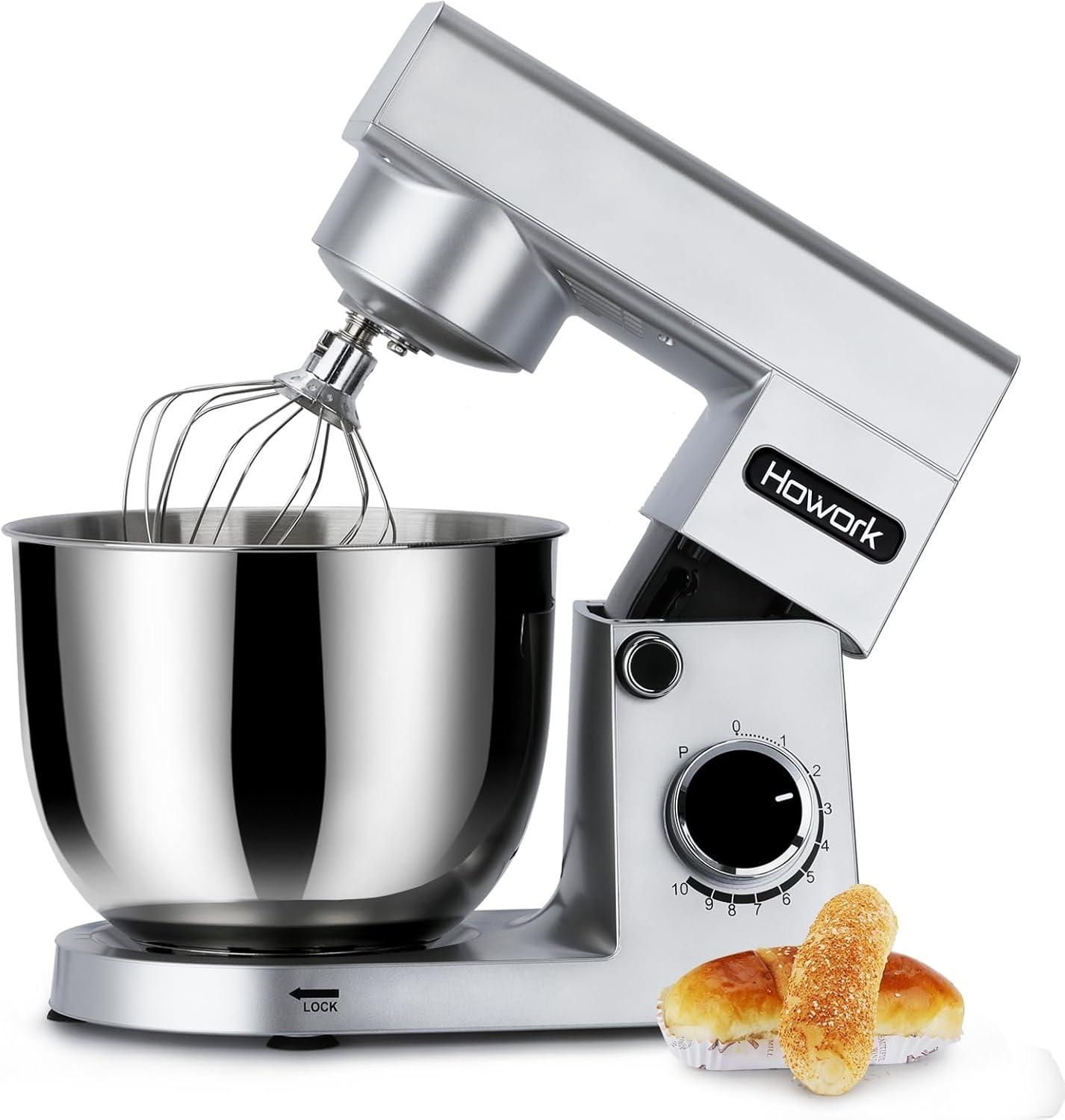 HOWORK Stand Mixer,10+p Speeds With 5.5QT Stainless Steel