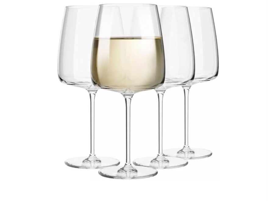 LRG White Wine Glasses, Set of 4, 16.2 oz, Modern Collection
