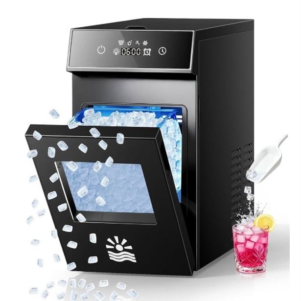 EXNOS Nugget Ice Maker, 4-Minute Fast Ice Making