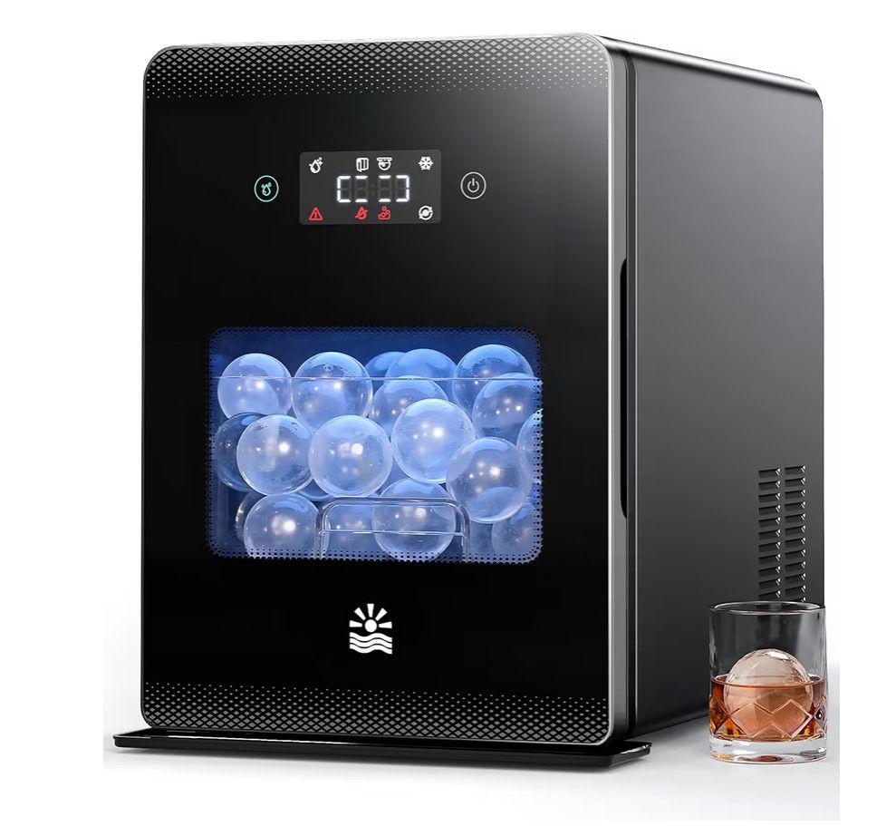 Oylus 2'' Clear Ice Ball Maker – 4 Ice Spheres in 35min, 144 pcs/Day, Auto&amp;Manual Fill