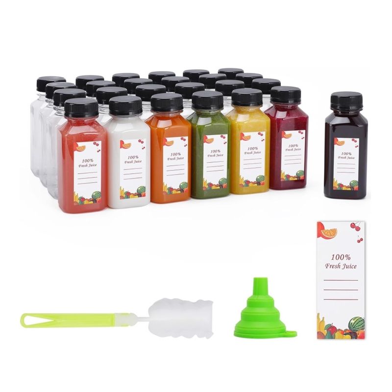 OBKJJ Plastic Juice Bottles 150 pcs 8 oz Empty Plastic Water Bottles