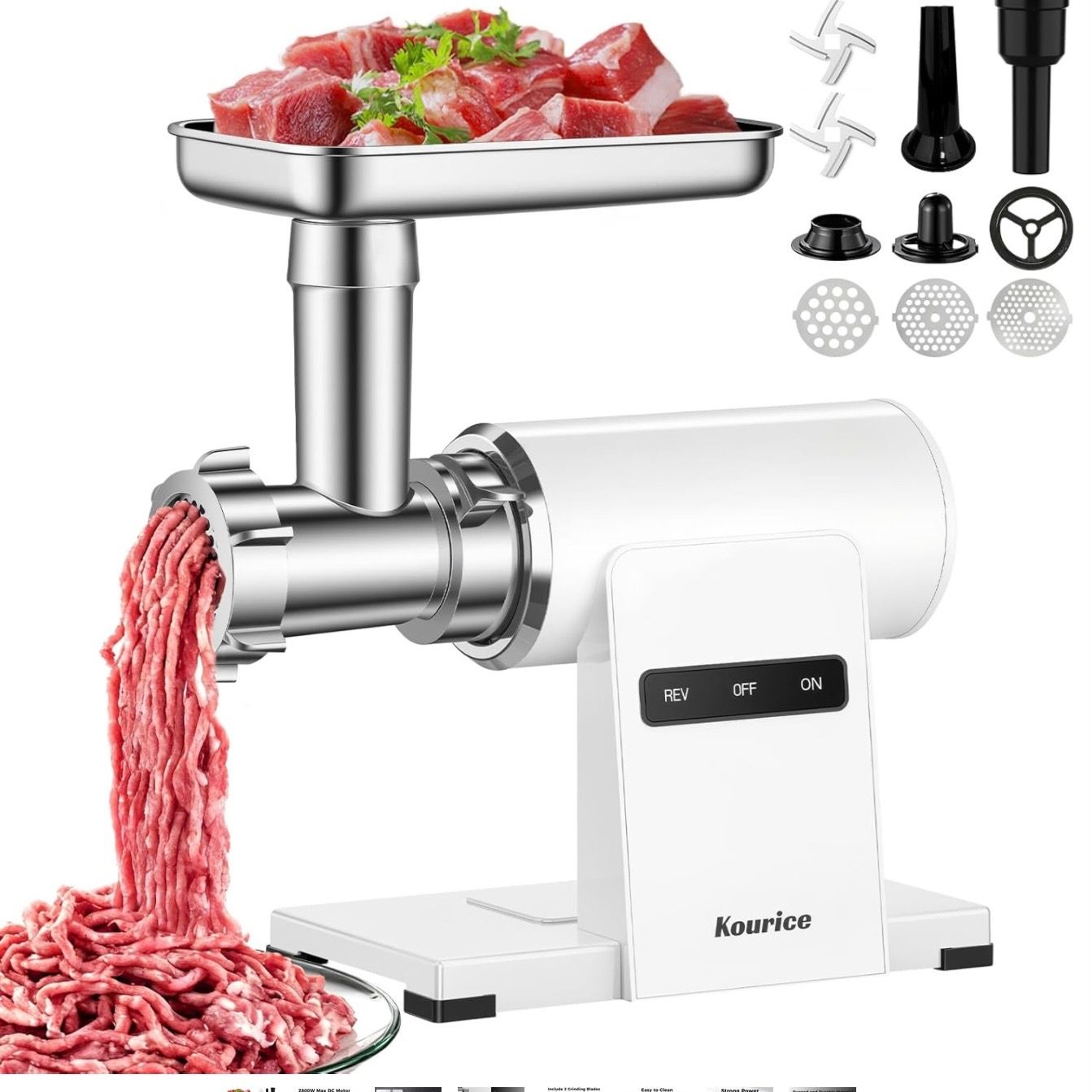 Kourice Meat Grinder, Electric Meat Grinder
