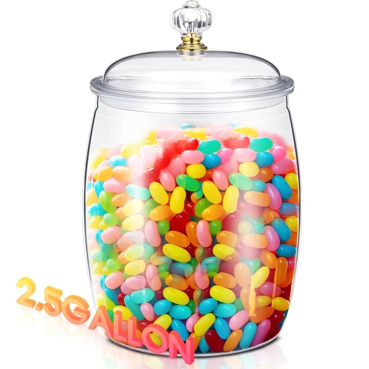 Nuogo 2.5 Gallon/320 oz Large Candy &amp; Cookie Jar Plastic