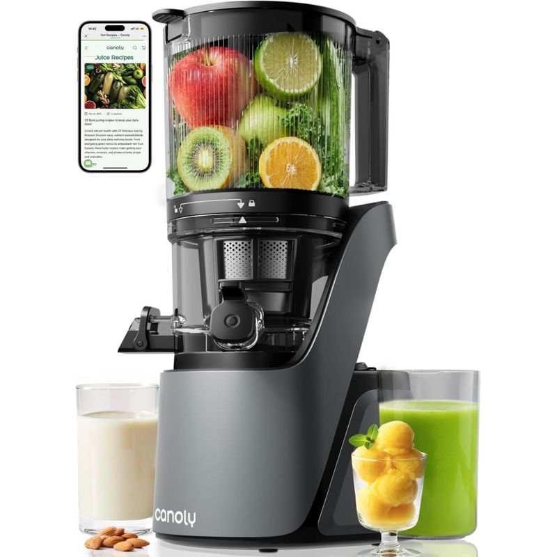 Canoly C16 Cold Press Juicer, 6" Extra Wide Feed Chute