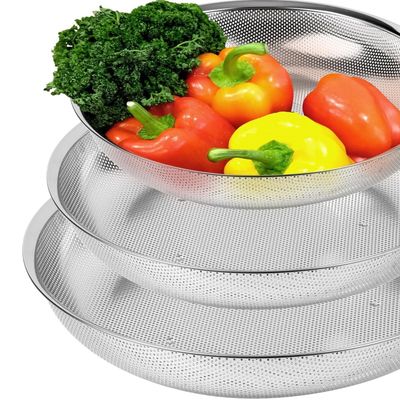 COMPORT K Premium 18/8 304 Stainless Steel Large Colander Set of 3