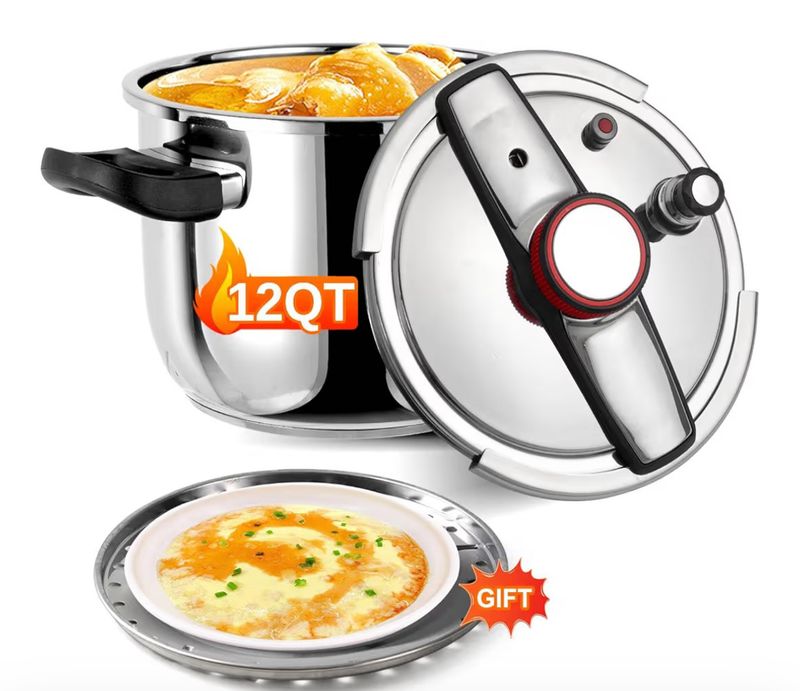 Pressure Cooker 12 QT, Stainess Steel Pressure Canner 12 Quart