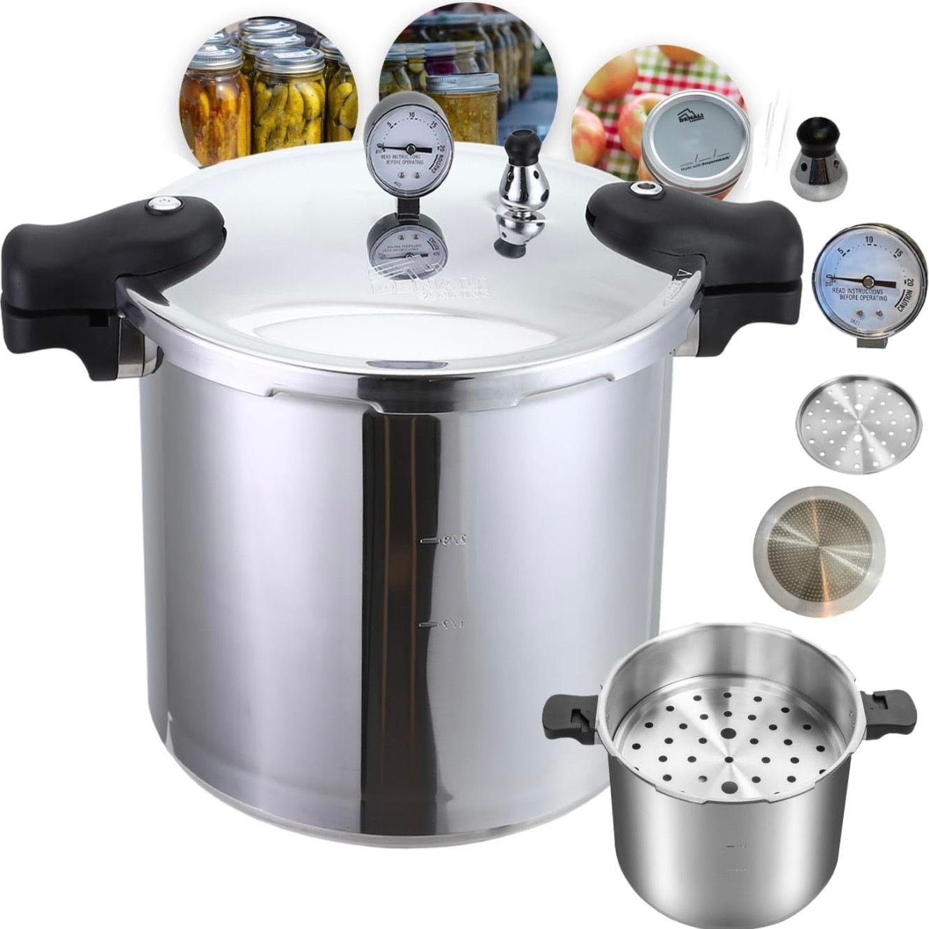 THE TANKER by Denali Canning - 23 Quart Beginner Friendly Pressure Canner &amp; Cooker