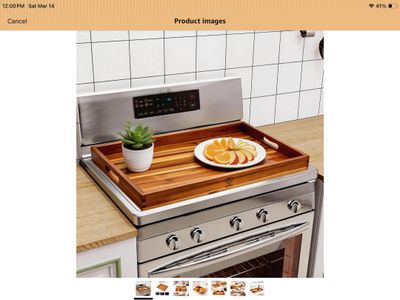 Bamboo Noodle Board Stove Cover for Electric and Gas Stoves