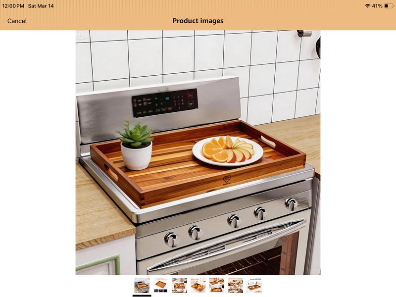Bamboo Noodle Board Stove Cover for Electric and Gas Stoves