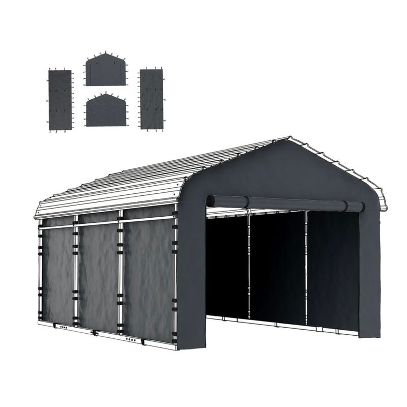 12x20 Carport Side Walls