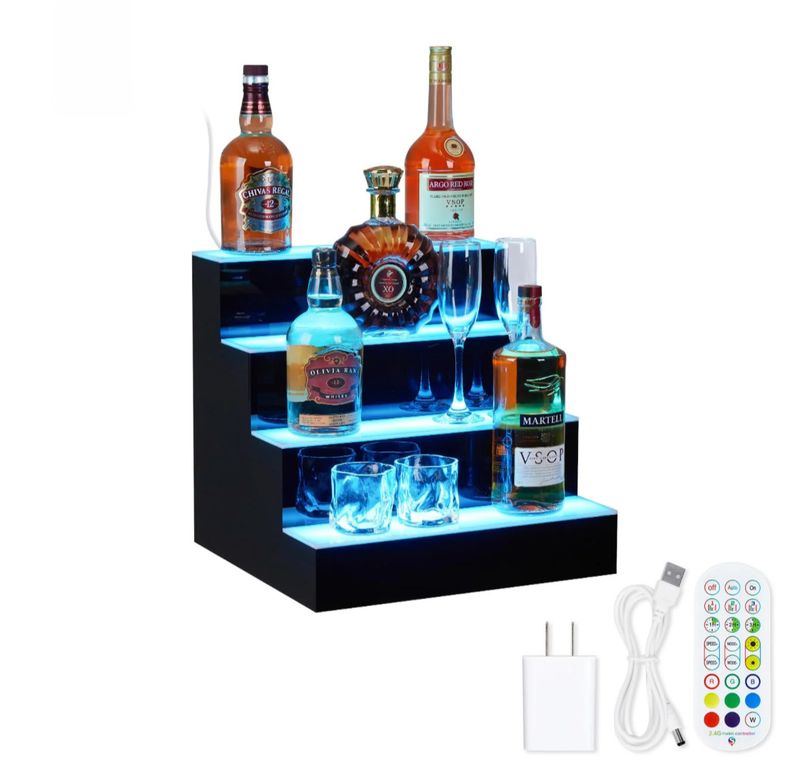 4 tier led bottle display shelf - damaged