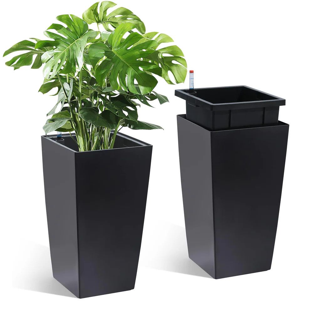 16 Inch Tall Rectangular Planters Set of 2