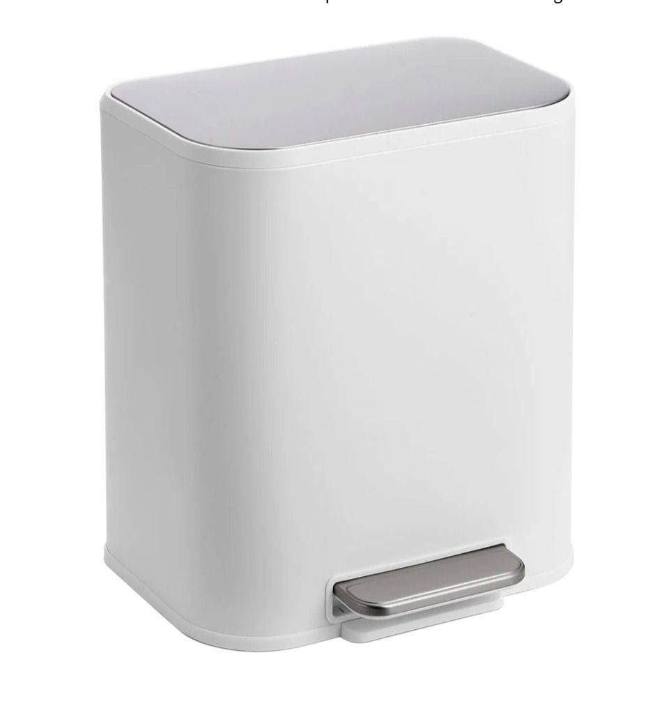 12L/3.2 Gallon Garbage Can, White