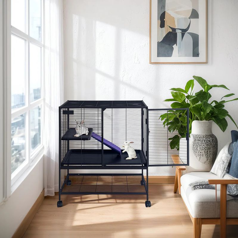 4-Tier Multi-Level Metal Small Animal Cage