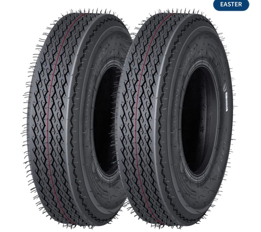 4.80-8 6PR Trailer Radial Tires, 2-Pack
