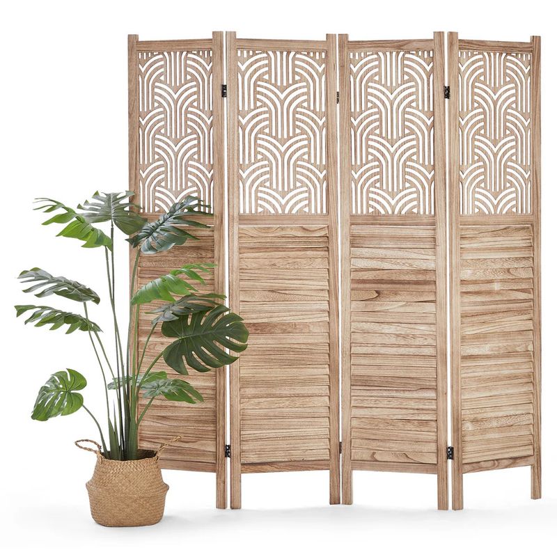 4 Panel Room Dividers, 6 Ft Tall