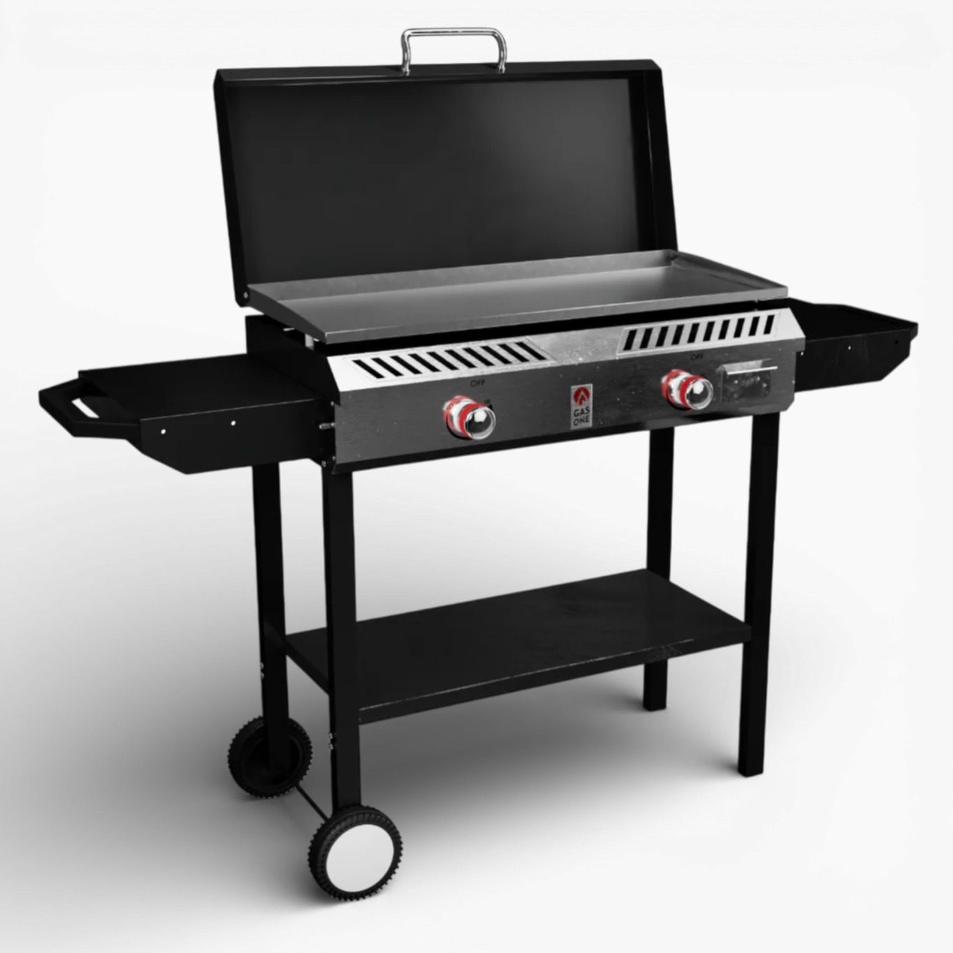 DOUBLE BURNER WITH A FLAT-TOP GRIDDLE