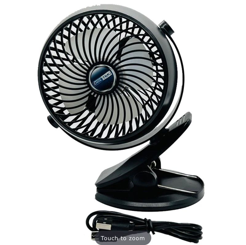Clip-N-Bright Breeze Rechargeable USB Fan w/Clip