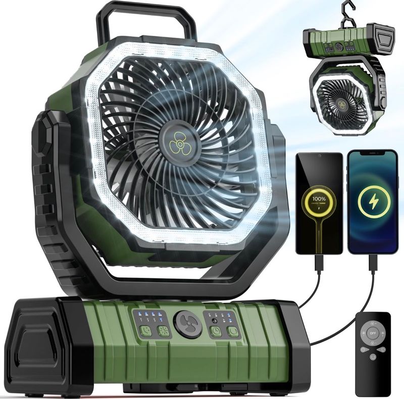 Dual Force 360, Rechargeable Fan/Worklight 120Lm