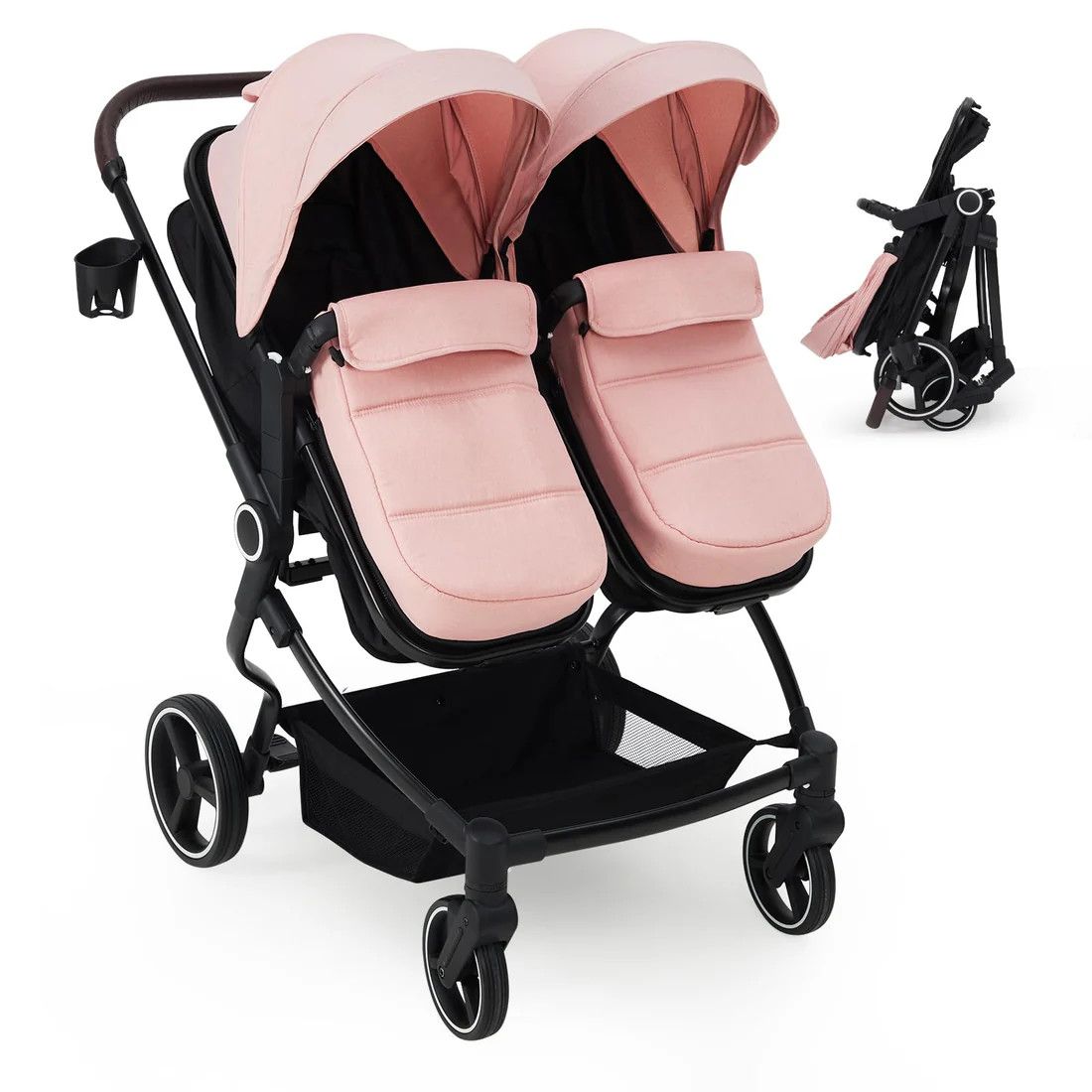Foldable Double Baby Stroller