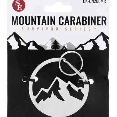 Stainless Steel Mountain Carabiner with Split Ring ( 2" X 2" )